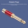 thumbnail image 2 of 2x Vergoldeter 6,35 Stecker auf RCA Buchse Adapter TS Stecker (rot) Hugtrwg Nuevos Originales, 2 of 8
