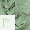 thumbnail image 2 of American Soft Linen 100% Cotton Turkish Hair Drying Towels, 2 Piece Quick Drying Hair Turban Towel Wrap, Sage Green, 2 of 6