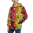 thumbnail image 2 of Sikiie Colorful Tie Dye Stained Glass 1 Zip Up Hoodie Teenage, hoodies for Teenage, Zipper Sweatshirt Jacket for Daily, Traveling-Medium, 2 of 6