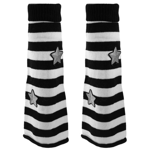 1 Pair Striped Leg Warmers Women Leg Warmers Knitting Leg Warmers Warm Leg Warmers