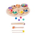 thumbnail image 4 of Montessori Bowls Toy Balls Matching, Wood Clip Beads Matching and Counting Toy, Fine Motor Development Game, Wooden Sorter Game para niños pequeños, 4 of 9