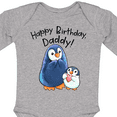 thumbnail image 4 of Inktastic Happy Birthday, Daddy Cute Penguins Boys or Girls Long Sleeve Baby Bodysuit, 4 of 5