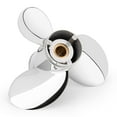 thumbnail image 2 of Qiclear Boat Propeller 10 3/8 x 14 Stainless Steel Outboard Propeller for Mercury Engines 30-70 HP Reference No. 48-855860A46 13 Tooth, RH, 2 of 5