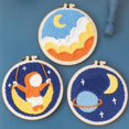 thumbnail image 4 of preciosos s de agujas perforadoras de paisaje con y estrellas, incluye bolígrafos de con perforadora ajustable para niños, adultos , re Gloria Punch Embrodiery Starter, 4 of 4
