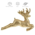 thumbnail image 5 of DiMaddie 12pcs Golden Christmas Tree Reindeer Topper Xmas Glitter Elk Figurine, 5 of 6