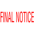 thumbnail image 1 of FINAL NOTICE Stock Stamp | Pre-Inked Xstamper, 1 of 1