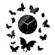 thumbnail image 1 of Reloj de pared 3D geométrico, silencioso, acrílico, adhesivo decorativo de mariposa. negro2, 1 of 9