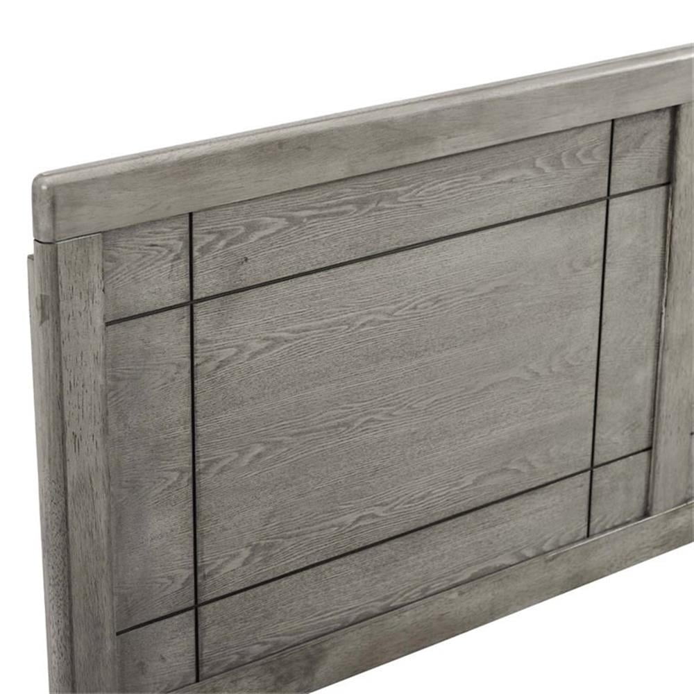 Pemberly Row King Modern Rubberwood and MDF Headboard in Gray
