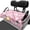 Pink Tropical Floral Print, variant on XYZCANDO Tropical Beach Starfish Golf Cart Seat Cover | 4 Pockets Non-Slip Washable | Universal 2-Seat Golf Cart Accessory for Golf Lovers