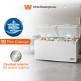 thumbnail image 2 of White Westinghouse  Congelador 18 pies 508 L  Acero blanco  2 puertas  Control dual de temperatura  Condensador interno  Canastilla interior  Manija exterior  Cerradura con llave  Luz interior  Ruedas, 2 of 7