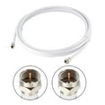 thumbnail image 2 of Uxcell RG6 Coaxial Cable With F Type Male to F Type Male Connectors Plastic White 1pcs 12 ft, 2 of 4