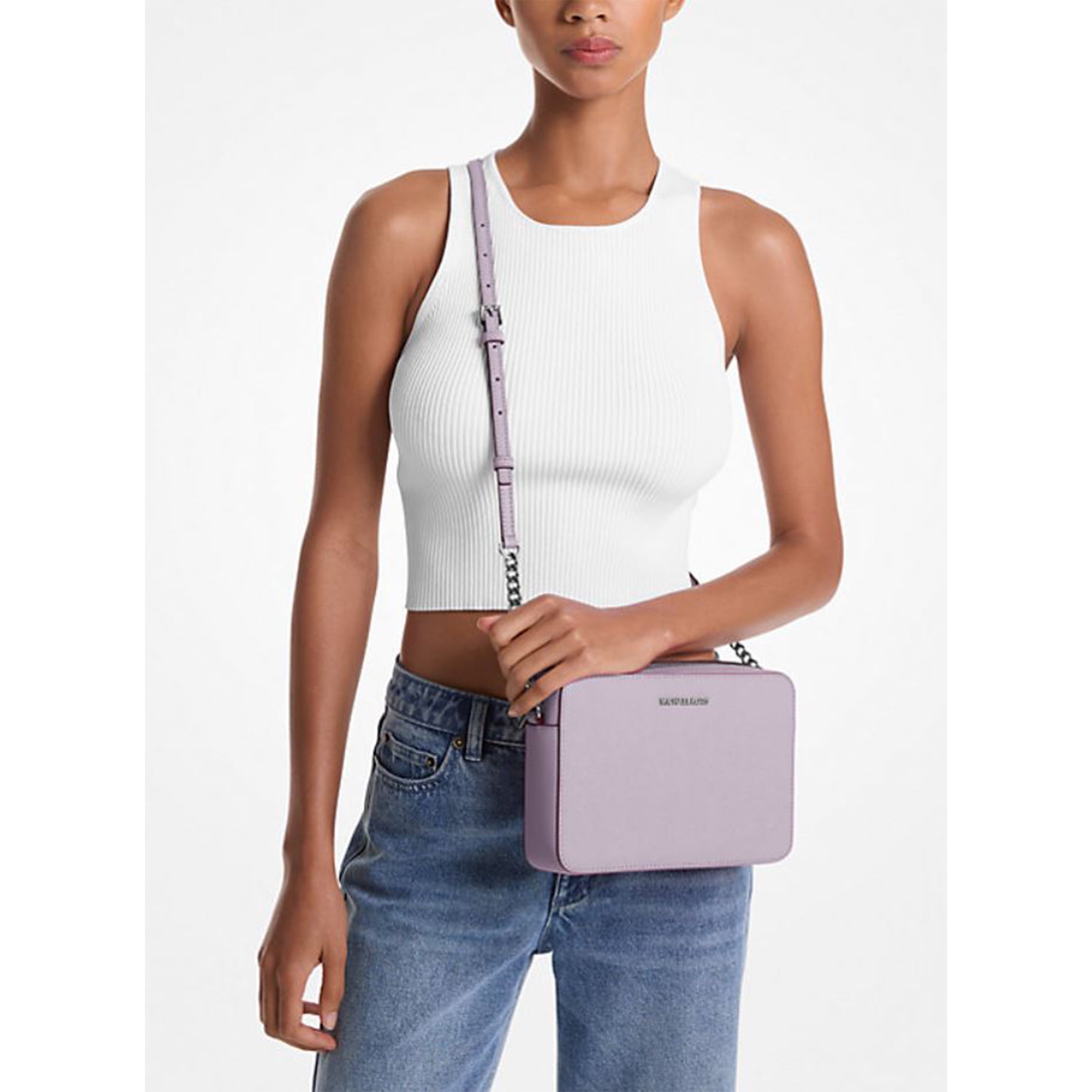 Michael Kors Jet Set Saffiano Leather Crossbody Bag - Racing Green