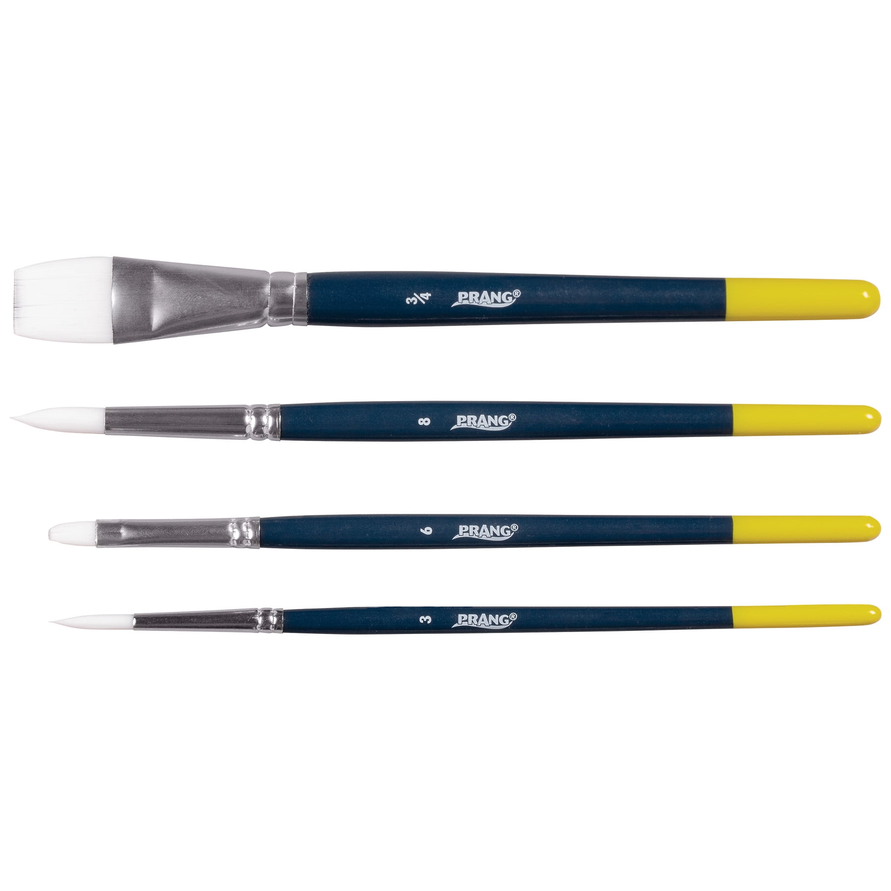 Prang Hobby Paint Brush Set, Assorted Sizes, 4 Per Set, 6 Sets