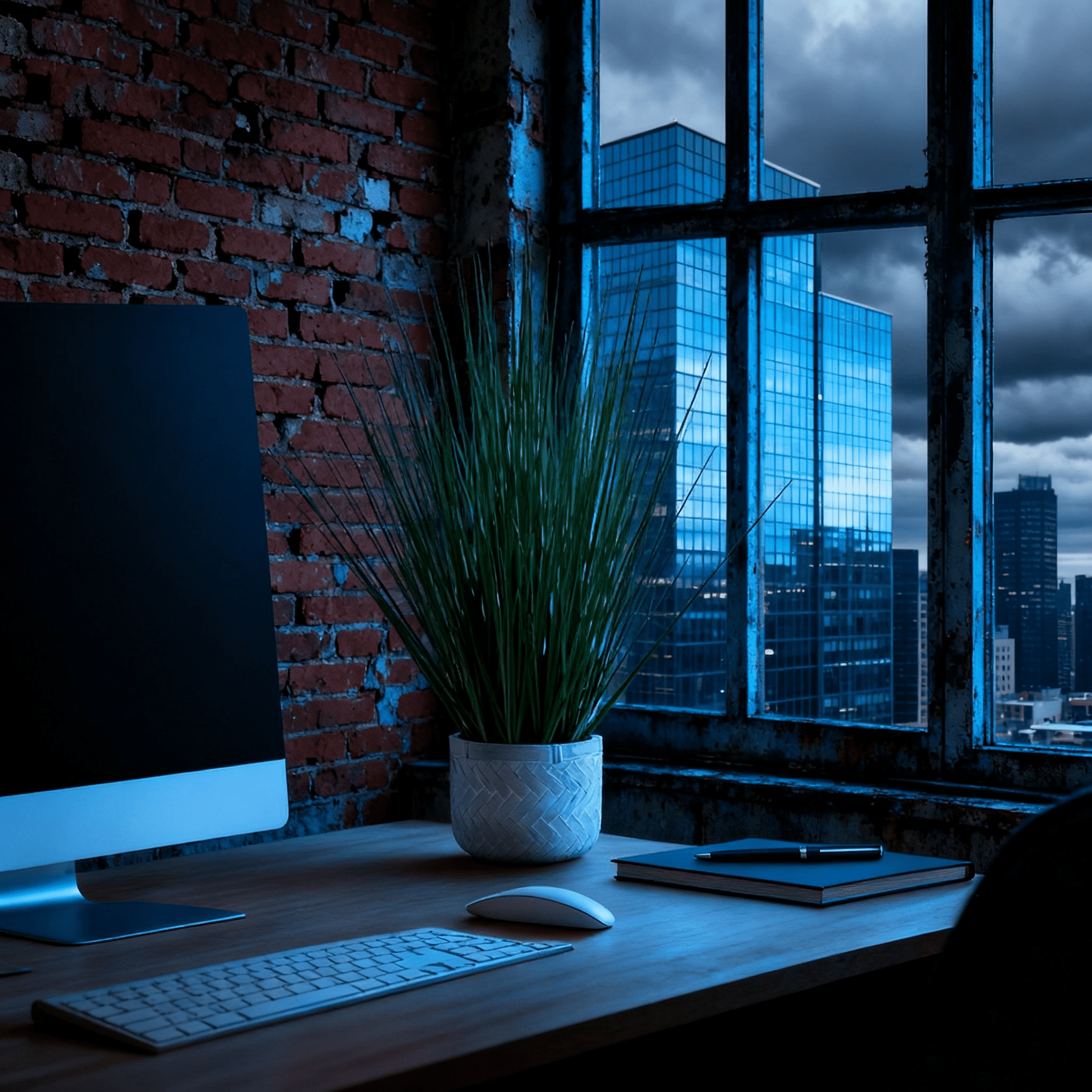 JERFIT 21 inch Real Touch Artificial Grass Plant in White Pot, Faux Potted Greenery for Indoor Tabletop Decor, Low Maintenance Fake Grass Plant