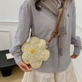 thumbnail image 2 of Vjnyvs Women's Sunflower Shaped Straw Woven Crossbody Bag Summer Beach Handbag Vacation Purse, 2 of 7