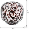 thumbnail image 4 of A&B Home Glass Vase with Maroon Tortoise Pattern 6.3" x 6.3" x 5.7", 4 of 6