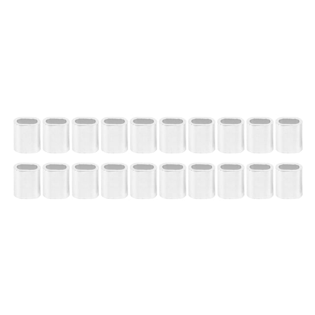 Férulas de aluminio, Práctica estable Liso de 100 piezas de aluminio alambre de aluminio clamp m4 al6063 para aparejo de cuerda