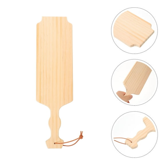 Soimiss Wood Craft Supplies Wooden Paddle Beige Stage Performance 1Set