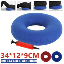 Inflatable Donut Ring Cushion with Pump & Travel Bag - Orthopaedic Pillow Seat for Coccyx, Haemorrhoids, Tailbone Pain, Prostate & Sores - for Home, Car, Office
