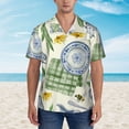 thumbnail image 4 of Bixox Men's Hawaiian Shirts Men's Vintage Utensils Print Short-Sleeve Shirt-Medium, 4 of 8