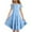 Light Blue, variant on Girl Dresses Flutter Fly Sleeve Solid A Line Casual Pockets Midi Dresses Baby Girl Dress Black 6-7 Years