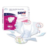 Seni Super Quatro Adult Incontinence Brief S Heavy Absorbency Breathable / Overnight, S-SM12-BQ1, Severe, 48 Ct