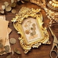 thumbnail image 5 of 5 Pack Vintage Gold Mini Picture Frames, Resin Ornate Photo Holders with Round Irregular Shapes, for Jewelry Cosmetic Display, Home Tabletop Decor, Wedding Favor Gift, 5 of 6