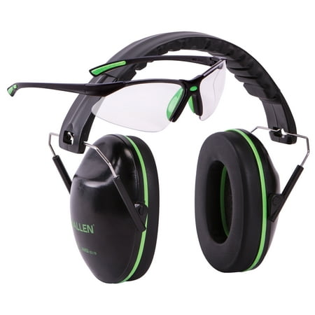 Gamma Junior Shooting Muffs and Glasses Black/Neon Green by Allen