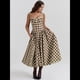 thumbnail image 5 of Vestido Elegante con Corsé para Mujer, Vestido Midi con Tirantes, Escote Bajo, Plisado y Fluido, Vestido de Fiesta con Bustier. Cuadros S, 5 of 7