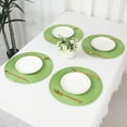 thumbnail image 7 of REGALWOVEN Rustic Placemats Set of 6 Woven Placemats for Dining Table Decor Indoor Outdoor Washable Kitchen Table Mat Wipe Clean Green 15x15inch, 7 of 7