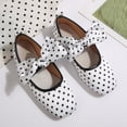 thumbnail image 6 of YHAJDS Loafer Shoes for Women Print Polka Dot Bowknot Slip On Casual Daily Walking Flats, 6 of 10