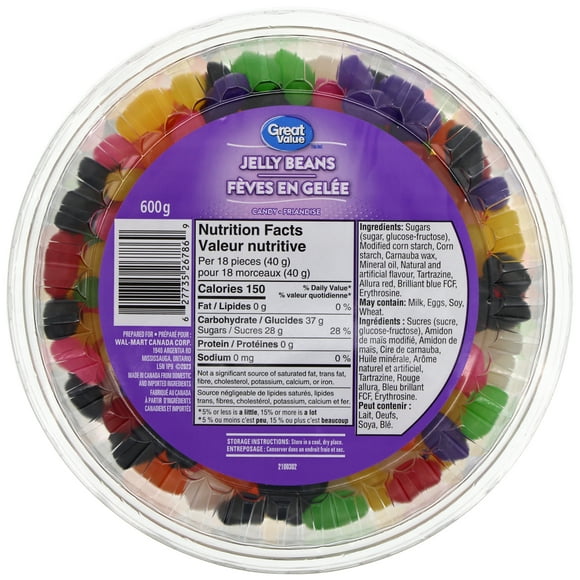 Great Value Jelly Beans, 600 g