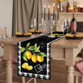 thumbnail image 2 of Table Runners 72 Inches Long Dress Scarves, Yellow Lemon Farmhouse Kitchen/Dining Table Runner, Coffee Tablerunners, Summer Botanical Black White Checkered 14x72 Inch, 2 of 9