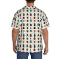 thumbnail image 3 of Disketp Cartoon Insects Men's Hawaiian, Shirts Button Down Holiday Beach Shirts-{sizeName}-XX-Large, 3 of 5