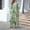 Green, variant on Aueoeo Abayas Dresss for Women Muslim Applique Long Sleeve Maxi Dress Flower Printed Loose Full Cover Islamic Dubai Robe Kaftan Abayas
