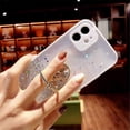 thumbnail image 2 of Bague Pailletée avec Support Compatible avec Bling Sparkle Diamond, Support en Strass et Dragonne en Fourrure pour Filles et Femmes (Huawei nova6se/p40lite/nova7i), 2 of 6