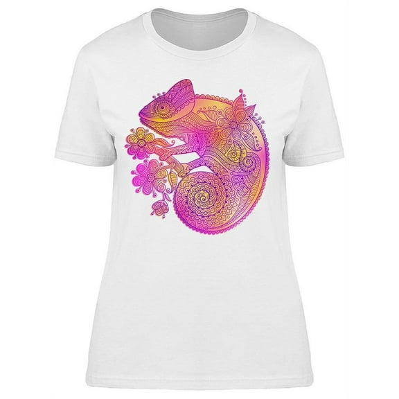 Chameleon Decorative Pattern Art T-Shirt Women -Image by Shutterstock, Female x-Large