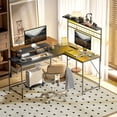 thumbnail image 2 of HOMCOM L Shaped Desk, Convertible Corner Desk for Small Space, Black, 2 of 8