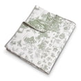 thumbnail image 5 of Greenland Home Fashions Patchwork Toile Sage Reversible Jacquard Woven Throw Blanket, Adult, 50x60 in., 5 of 7