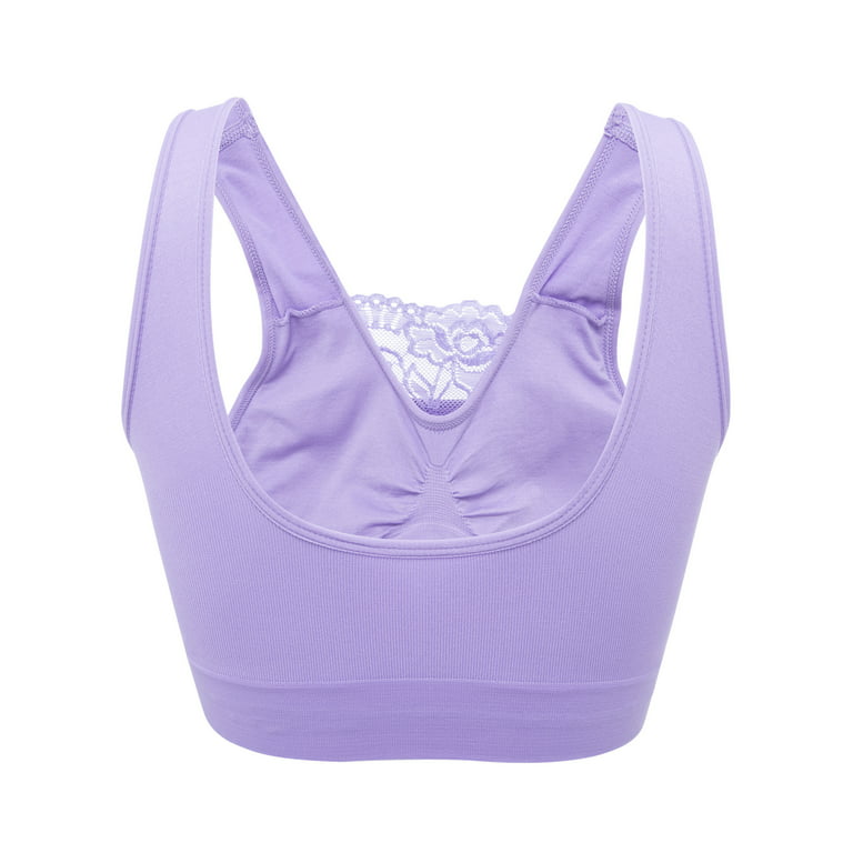 YouLoveIt Women Lace Sport Bras Breathable Sports Bra Sport Fitness Vest  Lace Bra Yoga Running Fitness Workout Stretch Fitness Gym Lace Crop Top  Sleep Bra 