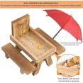 thumbnail image 3 of Gnodary Squirrel Feeder with Umbrella, Squirrel Feeders for Outside, Squirrel Picnic Table Feeder - Chipmunk Feeder Hold Corn, Corn Cob, Peanuts, 3 of 10