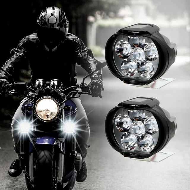 Foco Delantero LED Para Motocicleta 6 Luz Blanca Auxiliar Brillante Externa