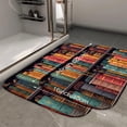 thumbnail image 2 of 1pc Bookshelf with Magical Books Absorbent Non-Slip Bathroom Thickened Flannel Rug Decor,Soft,Quick Drying,Suitable For Indoor/outdoor Use,Bathrooms,Bedrooms,Kitchens,Terrace,Laundry Rooms,16"x24", 2 of 9