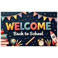 thumbnail image 1 of Colorful Design Back to School Banner Educational Theme Classroom Decor Welcome Sign for School Event Teacher's Day, 1 of 5