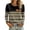 Beige #010, variant on Halloween Shirt for Women Cute Pumpkin Print Long Sleeve Spooky Blouses Bat Striped Crew Neck Trendy Tops M