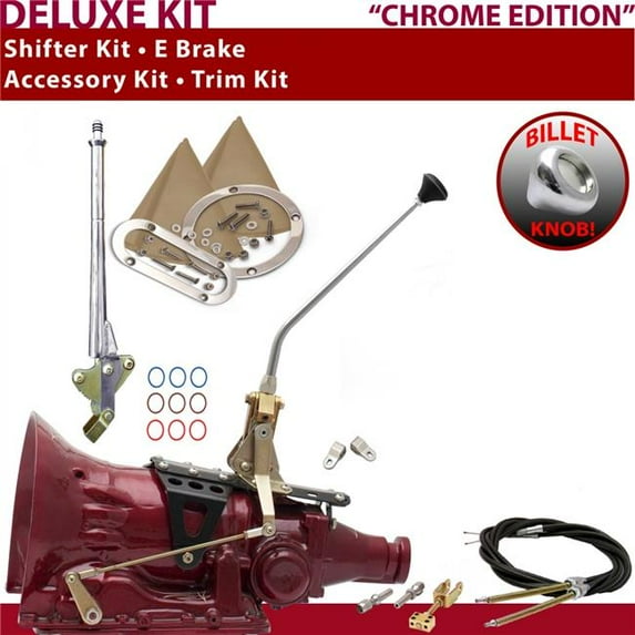 American Shifter C4 Shifter Kit Chrome 12 in. E Brake Cable Clevis Trim Kit for F05CB