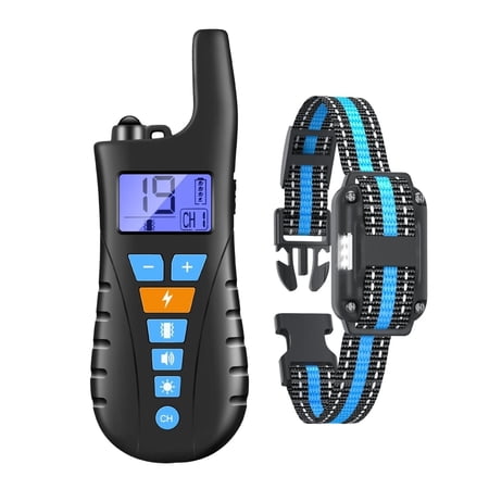 Automatic Anti Bark Dog Training Collar 2 in 1 Device with Long Range Remote for All Breeds