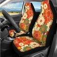 thumbnail image 2 of Uorisanigo Cute Daisy 14 Pieces Car Seat Covers Sets Steering Wheel Cover and Cars Headrest Cover Center Console Cover Car Seat Belt Cover Water Cup Pad Comfortable Universal Fit Cars,SUVs, 2 of 6