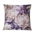 thumbnail image 3 of Designart "Harmonious Purple Poppies I" Floral Printed Throw Pillow, 3 of 5
