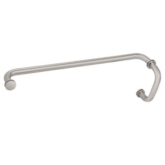 CRL BM6X22SC Satin Chrome 6" Pull Handle and 22" Towel Bar BM Series Combination With Metal Washers
